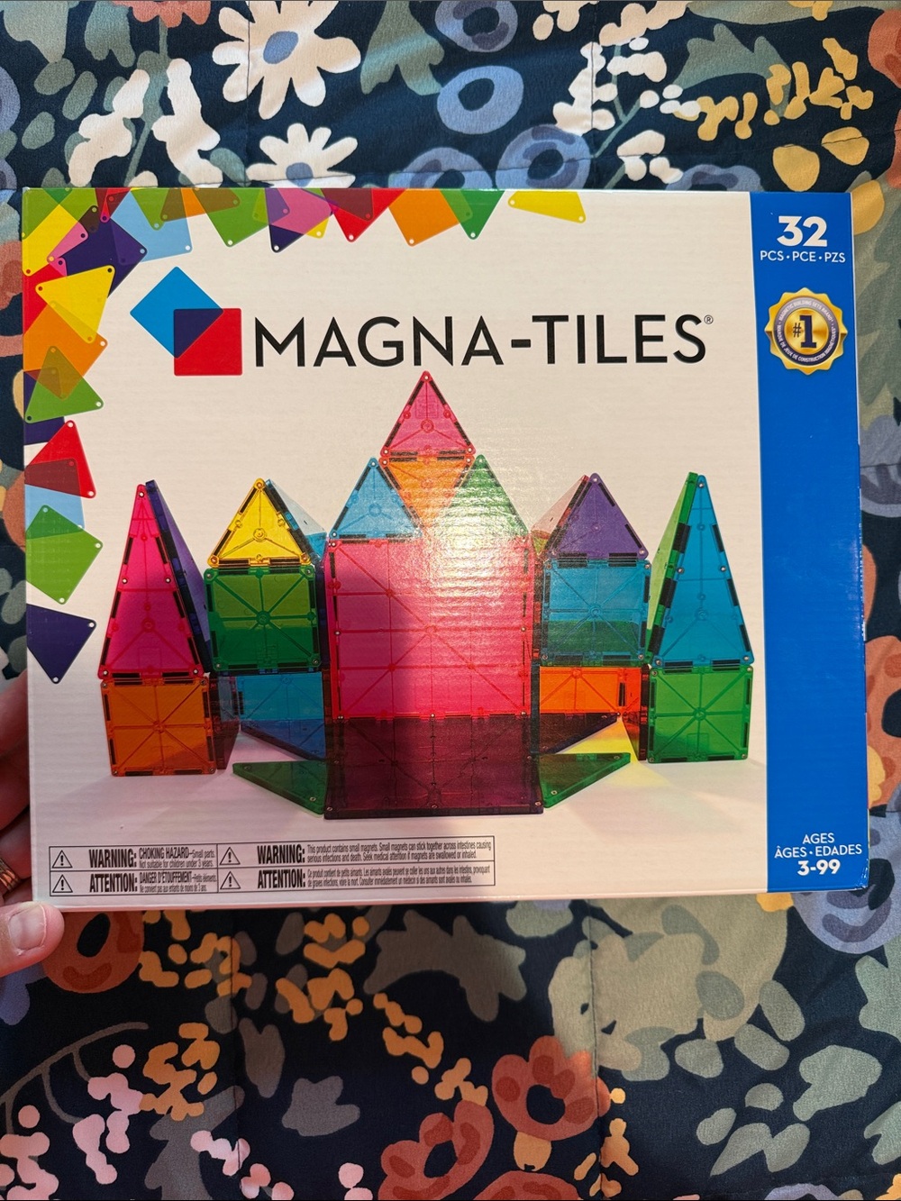 Magna-Tiles 32-Piece Translucent Building Set - Multicolor